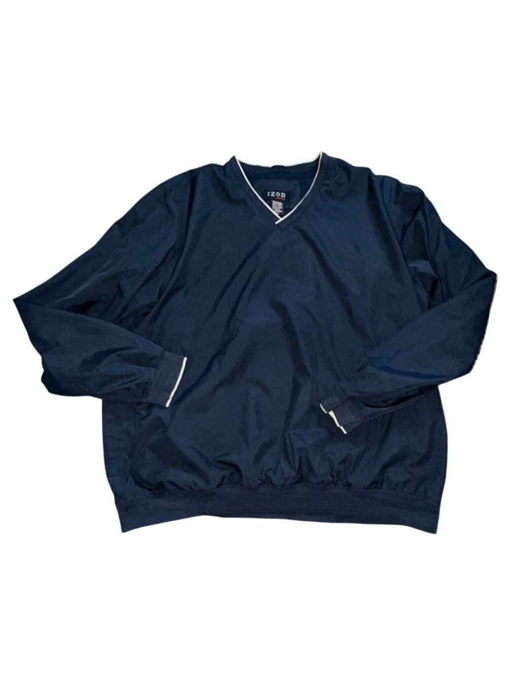 IZOD XFG V-Neck Pullover Windshirt-Navy Blue-XXL-GUC